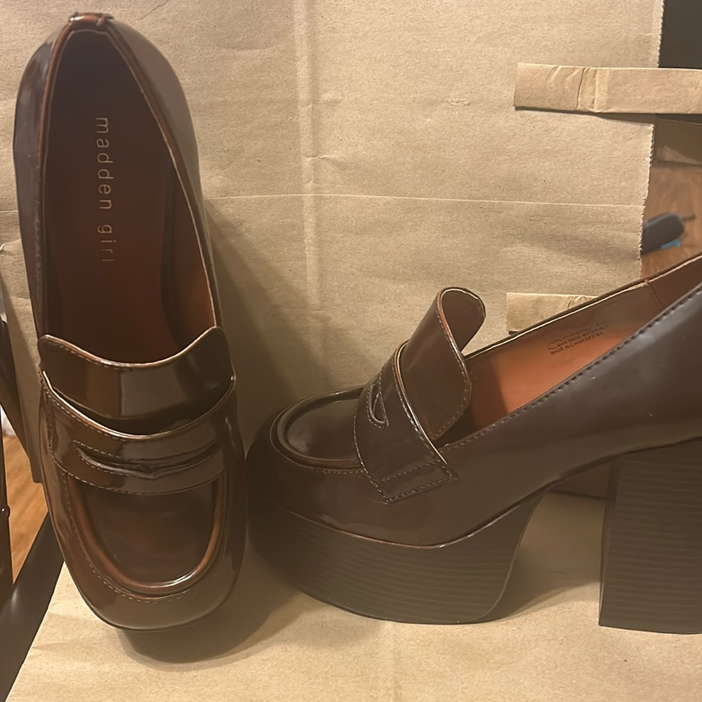 Madden Girl platform tailored loafers
